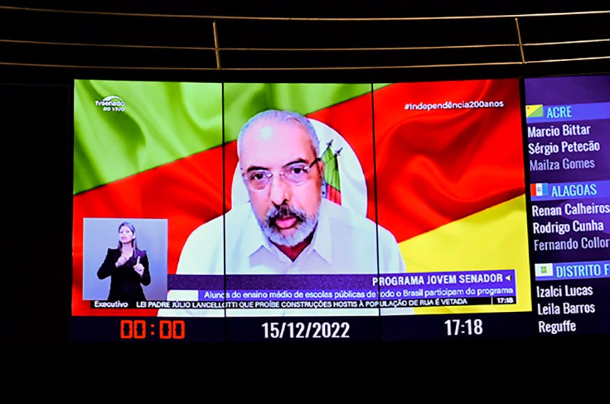 Relator do PRS 56/2022, senador Paulo Paim (PT-RS), em pronunciamento via videoconferência.