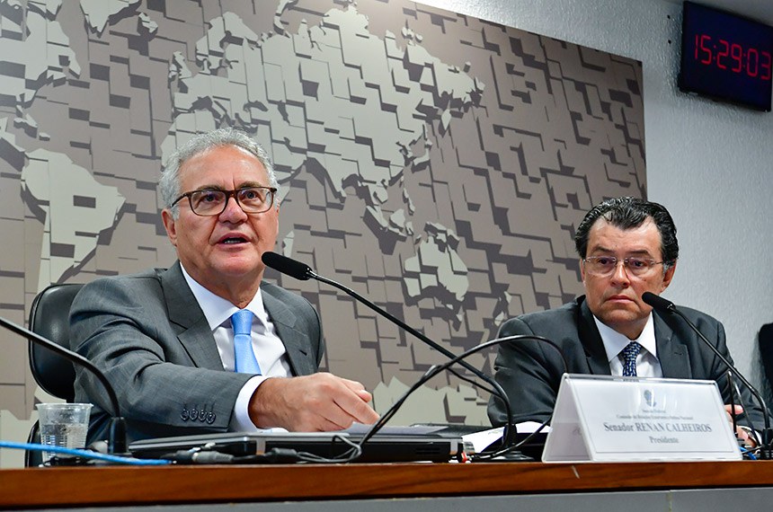 Mesa:
presidente da CRE, senador Renan Calheiros (MDB-AL); 
senador Eduardo Braga (MDB-AM).