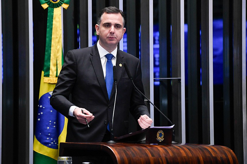 Relator do PL 2626/2023, presidente do Senado Federal, senador Rodrigo Pacheco (PSD-MG) em discurso, à tribuna.