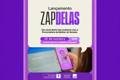 Senado lança o “Zap Delas” para combate à violência política de gênero