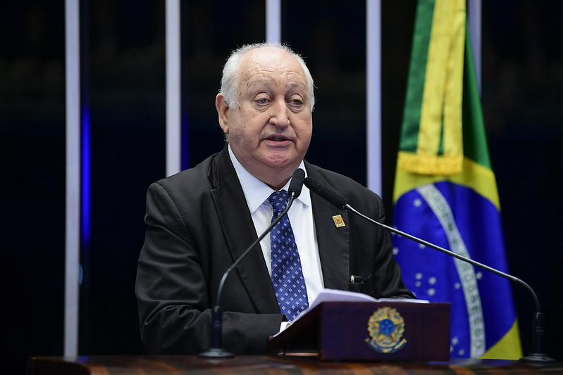 George Legmann, em 2023, durante sessão especial do Senado Federal que marcou o Dia do Holocausto e do Heroísmo.