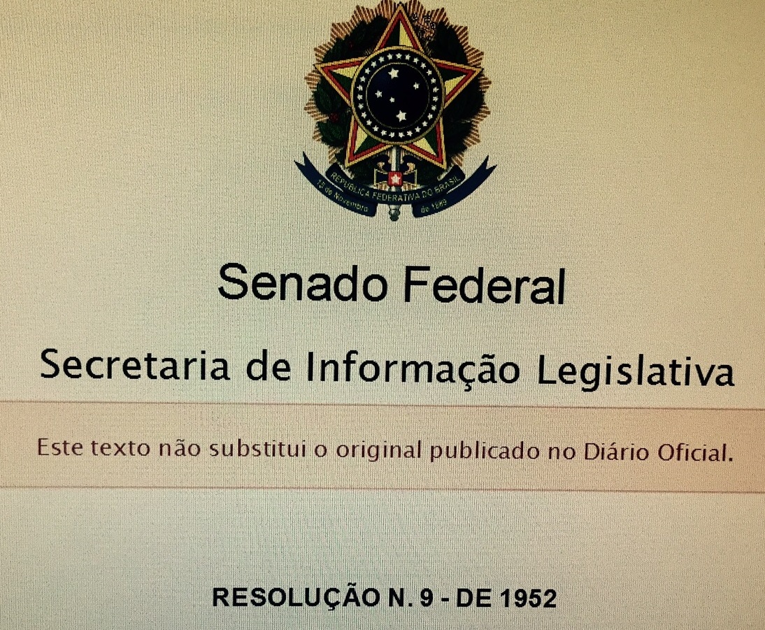 Regimento Interno 1952