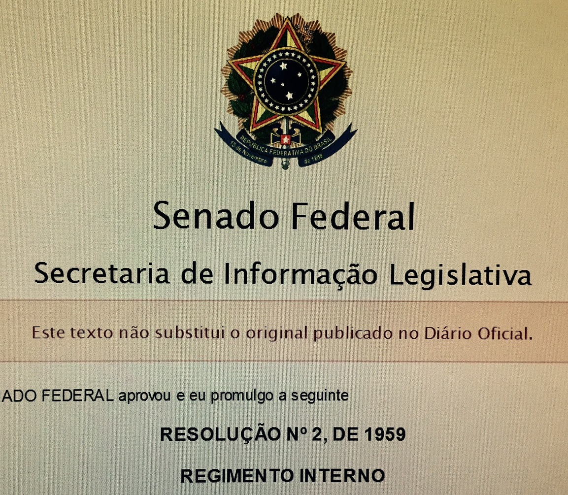Regimento Interno 1959