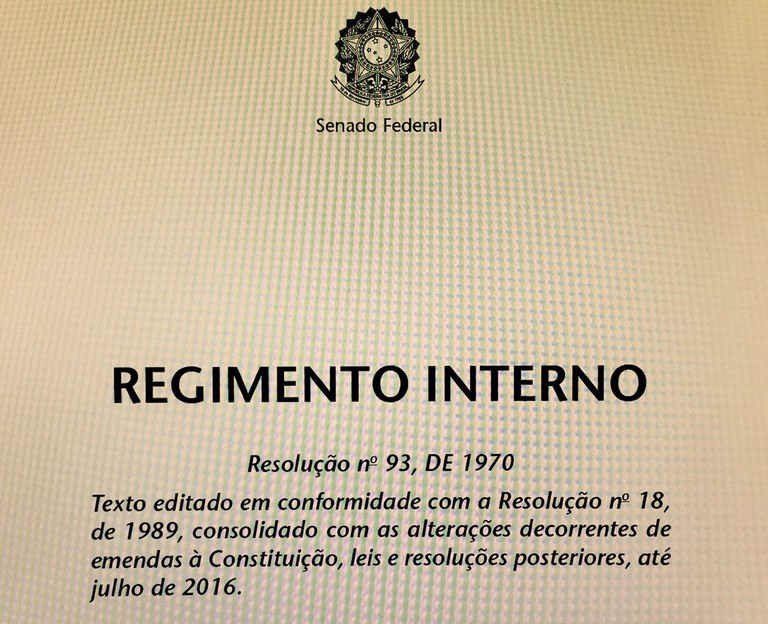 Regimento Interno 2016 - Volume I