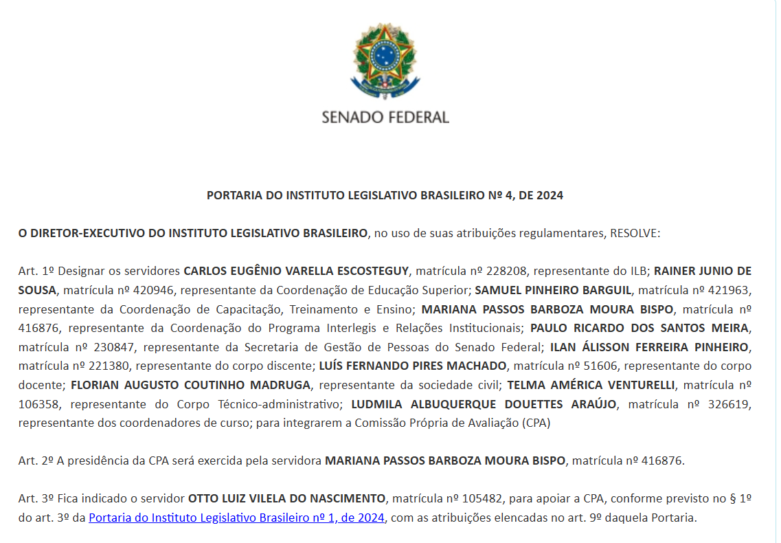 ILB fortalece cultura de avaliação com recomposição da CPA