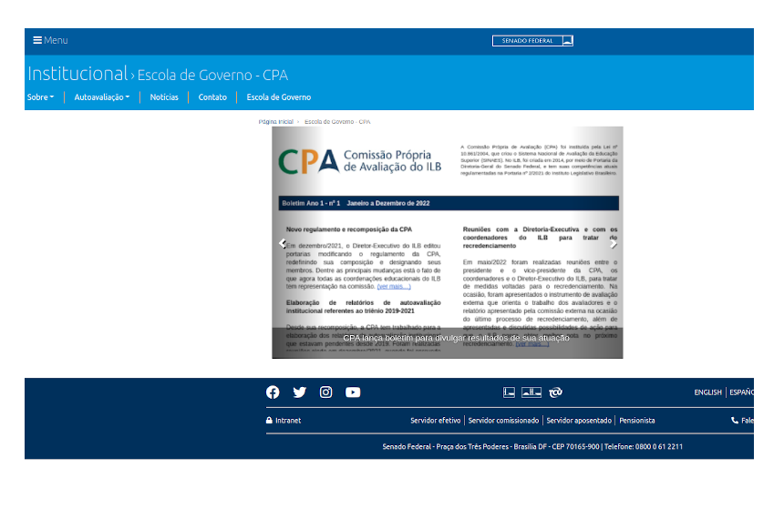 Lançamento do site da CPA