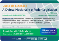 Curso de extensão "A Defesa Nacional e o Poder Legislativo" (2024)