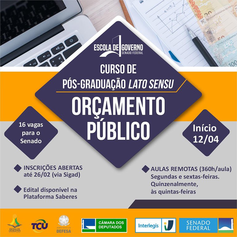 Inscrições para curso de orçamento público