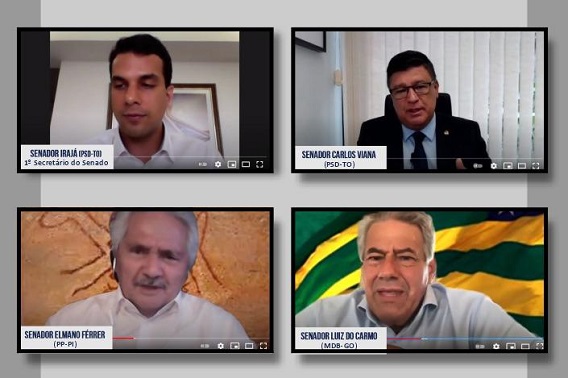 Senadores prestigiam lançamento virtual