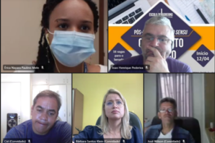 Corpo docente orienta novos alunos especiais sobre curso de Orçamento Público