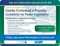 Credenciamento de colaboradores educacionais para o Curso de Extensão em Gestão Contratual e Processo Licitatório no Poder Legislativo (edição 2024)