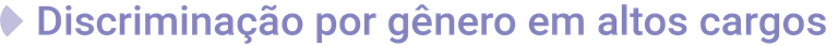 Discriminação por gênero em altos cargos