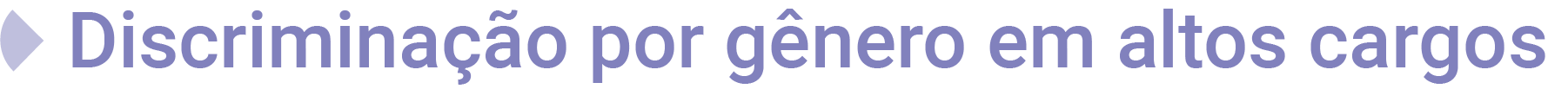 Discriminação por gênero em altos cargos