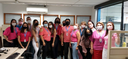 Equipe da Ouvidoria faz exame de prevenção ao glaucoma e comemora Outubro Rosa