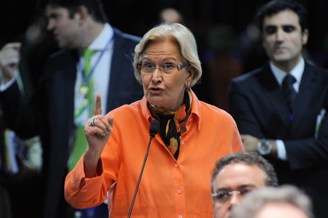 Em pronunciamento, senadora Ana Amélia (PP-RS). Foto: Marcos Oliveira/Agência Senado