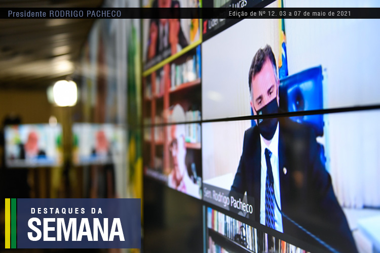 Rodrigo Pacheco conduziu aprovação de projetos contra a Covid-19 nesta semana 