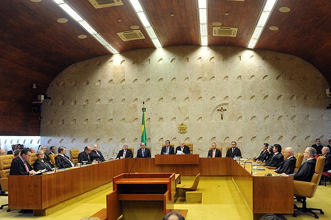 O presidente do Senado, Renan Calheiros (PMDB-AL), participou da abertura do ano Judiciário 2016 em sessão solene, nesta segunda-feira (01), no plenário do Supremo Tribunal Federal (STF). Foto: Jonas Pereira