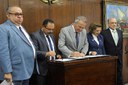Renan assina acordo de cooperação entre Senado, Câmara e TCU. Foto: Jane de Araújo
