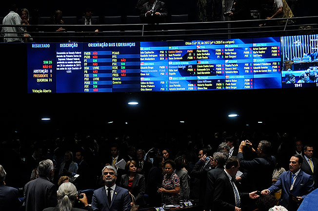Plenário do Senado revoga a decisão da primeira turma do STF. Foto: Jonas Pereira