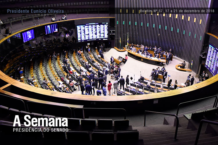 Parlamentares fecham o ano com Orçamento de 2019 aprovado. Foto: Jonas Pereira
