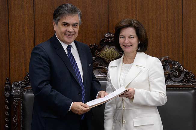 Cassio Cunha Lima recebe Raquel Dodge, indicada para chefiar a PGR. Foto: Waldemir 