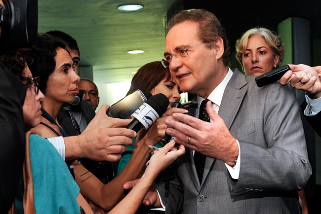 Presidente do senado, Renan Calheiros (PMDB-AL),  critica promessa de contingenciamento de Fundo Partidário no Orçamento de 2015. Foto: Jane de Araújo