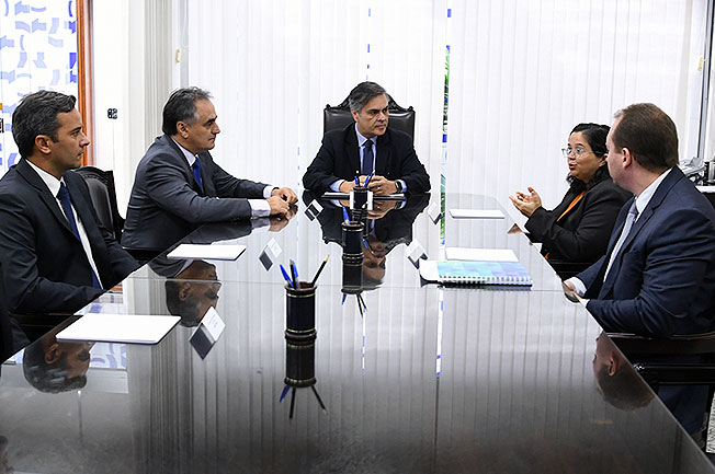 Presidente em exercício do Senado se reúne com subsecretária do Tesouro Nacional. Foto: Jaciara Aires