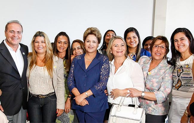 Renan Calheiros participa de solenidade com Dilma em Alagoas - Foto: Roberto Stuckert Filho/PR