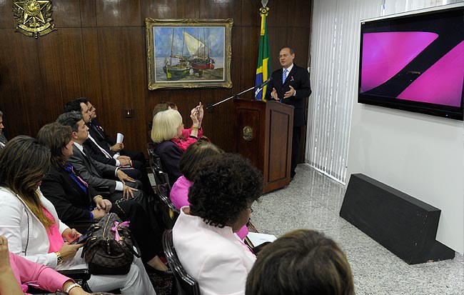 Renan anuncia prioridade na votação de projetos que combatem o câncer da mama em outubro - Foto: Marcos Oliveira