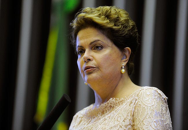 A presidente Dilma Roussef fez um discurso de prestação de contas. Foto: Marcos Oliveira