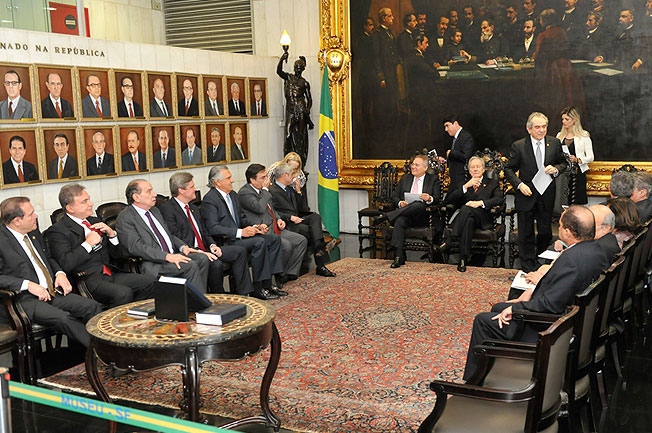 Presidente do STF e líderes partidários definem roteiro do julgamento de Dilma Rousseff. Foto: Jane de Araújo