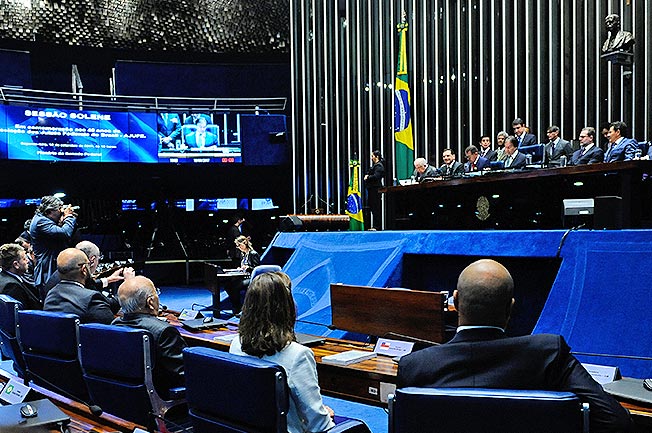 Sessão do Congresso celebra os 45 anos da Associação dos Juízes Federais do Brasil. Foto: Jane de Araújo