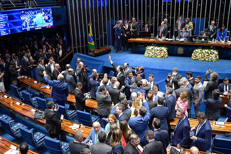 Senador Rodrigo Pacheco é reeleito presidente do Senado Federal