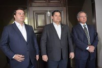 “O Parlamento está antenado com a vontade popular”, diz Davi em reunião com Paulo Guedes e Rodrigo Maia