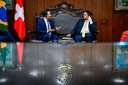 Davi Alcolumbre recebe presidente do Senado suíço em visita oficial e amplia diálogo bilateral com o Brasil