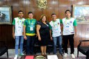 Atletas cearenses competidores nos Jogos Escolares da Juventude visitam o Senado