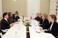 Na Rússia, Eunício faz reunião com a presidente do Conselho da Federação
