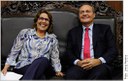 Prefeita de Arapiraca-AL, Célia Rocha, visita presidente Renan