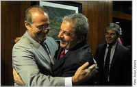 Renan Calheiros recebe ex-presidente Luiz Inácio Lula da Silva