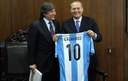 Renan Calheiros recebe presidente do Senado da Argentina