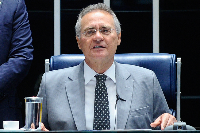 Nesta segunda-feira (12), o presidente do Senado, Renan Calheiros (PMDB-AL), fez um balanço positivo da atuação da Casa nos últimos dias com a votação de projetos considerados prioritários para o país.  Foto: Marcos Oliveira