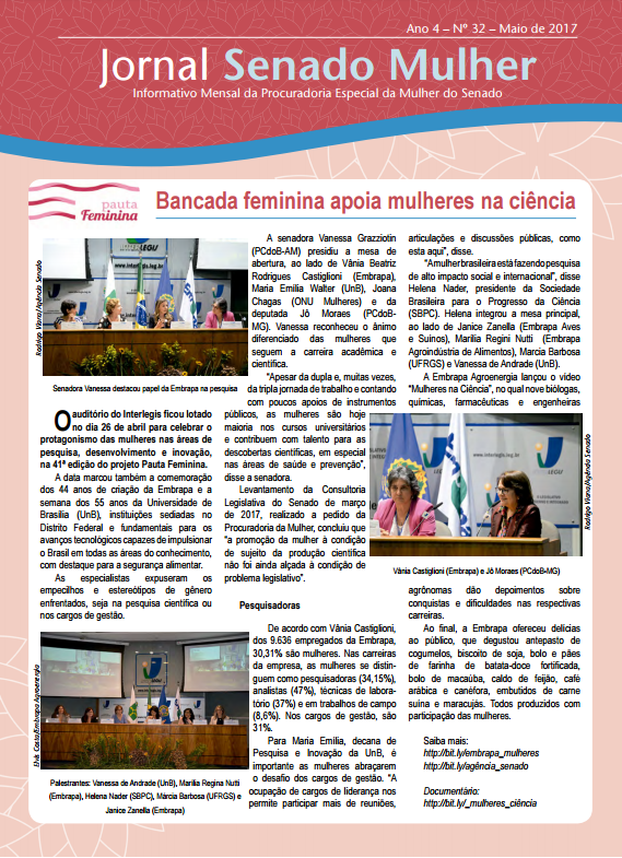 Jornal Senado Mulher - Maio 2017