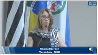 Discurso da vereadora Regina Barrach, procuradora Especial da Mulher da Câmara Municipal de Pederneiras