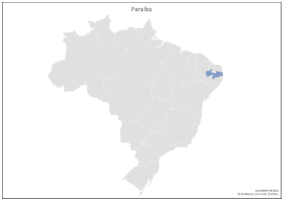 Mapa do Estado da Paraíba