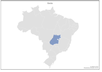Mapa do Estado de Goiás