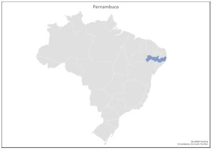 Mapa do Estado de Pernambuco