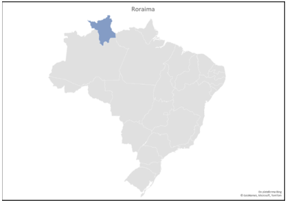 Mapa do Estado de Roraima