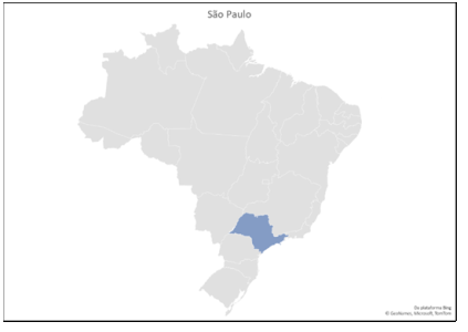 Mapa do Estado de São Paulo
