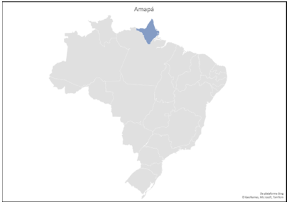 Mapa do Estado do Amapá
