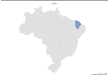 Mapa do Estado do Ceará